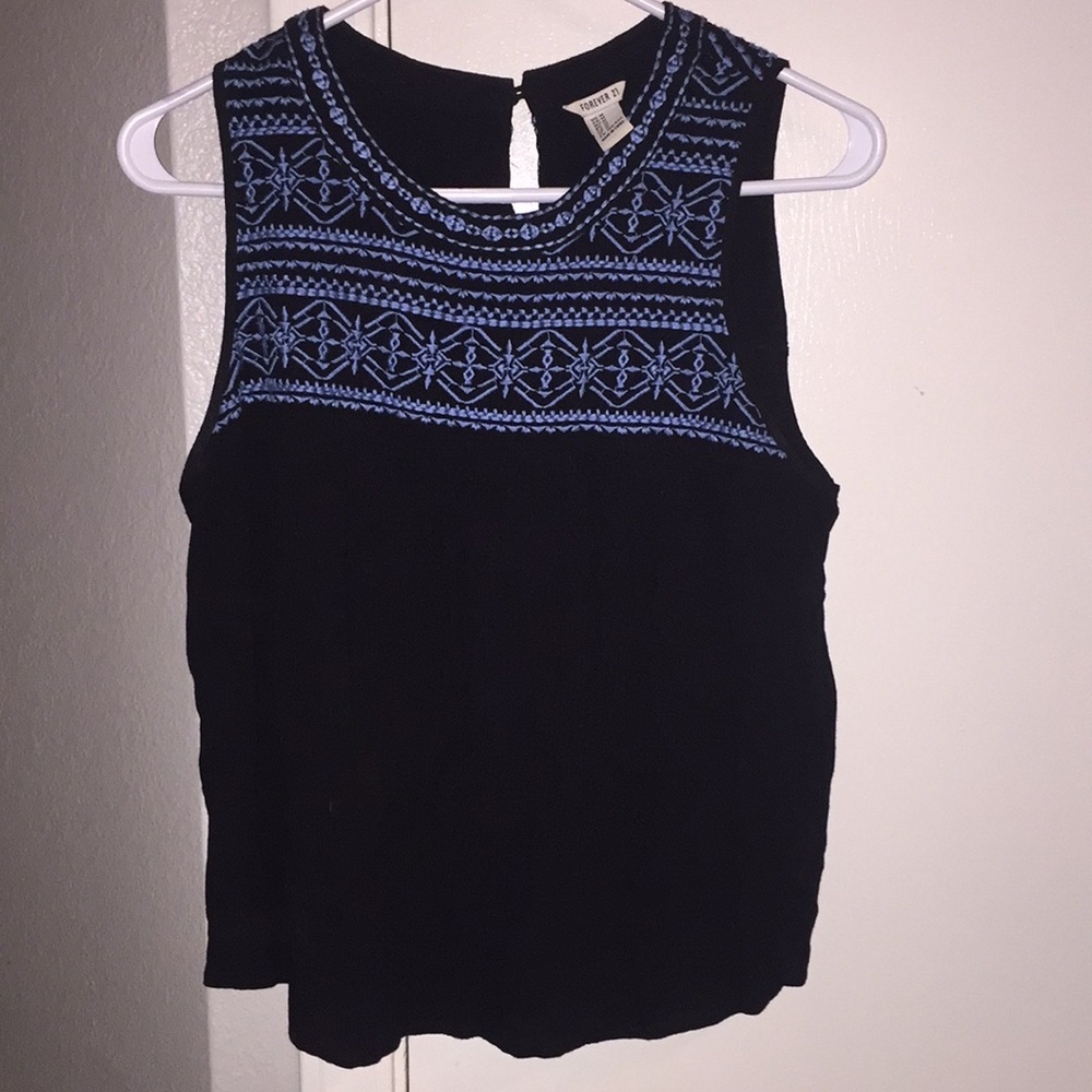 Black tank top